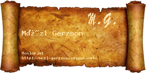 Mözl Gerzson névjegykártya